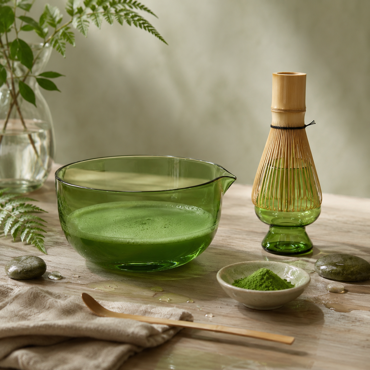 Midori Niwa Chawan Set